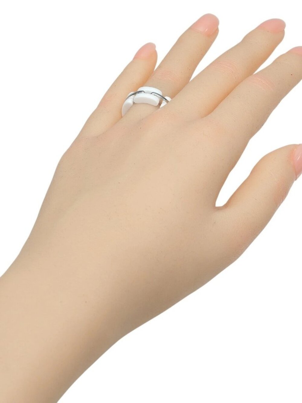 CHANEL Ultra Ring K18 white gold/ceramic #4.7(US Size) 6.55g Women